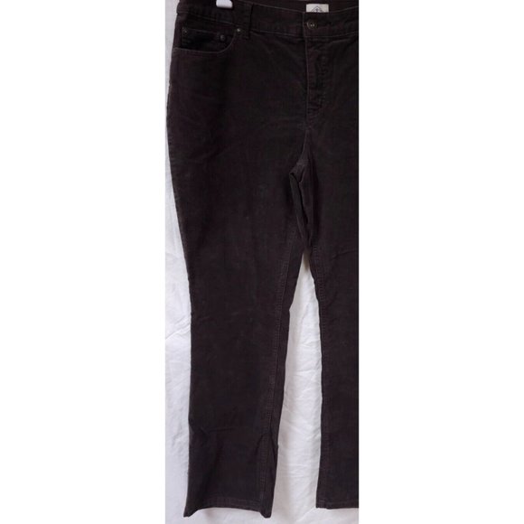 St. Johns Bay 16 Brown Straight Leg Stretch High Waist Corduroy Pants 36X32 - Picture 6 of 12